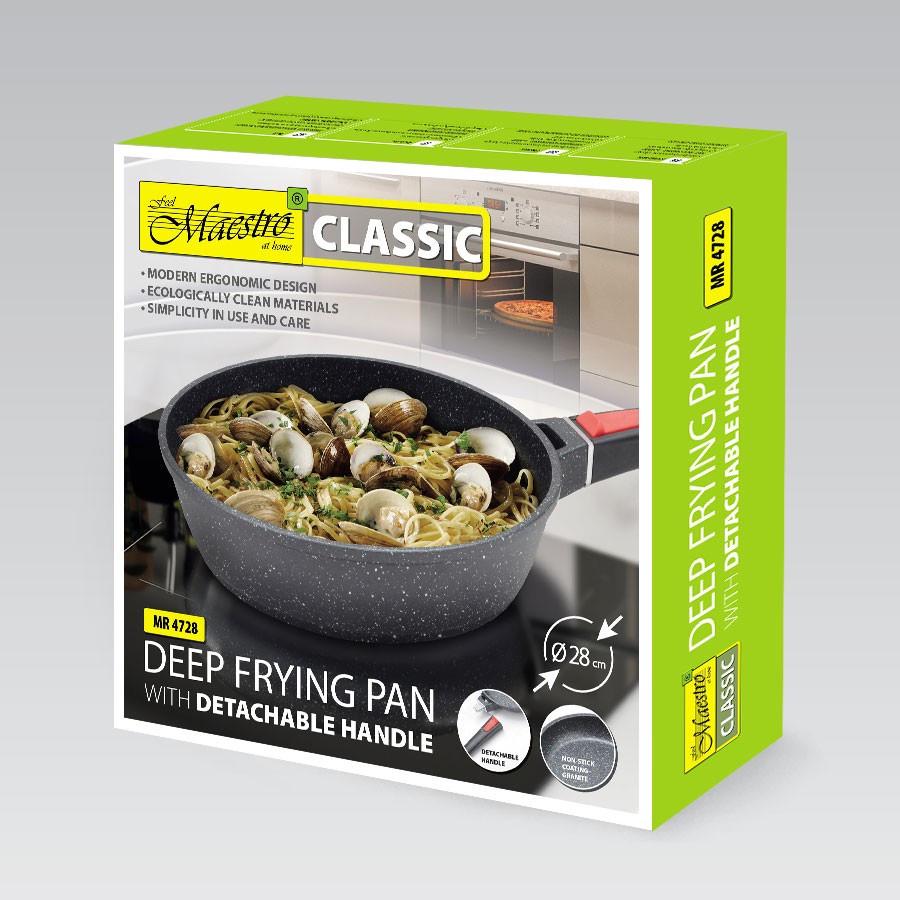 Сотейник-деко із двома ручками одна з яких знімна мармуровий 28 см (MR-4728) - фото 10