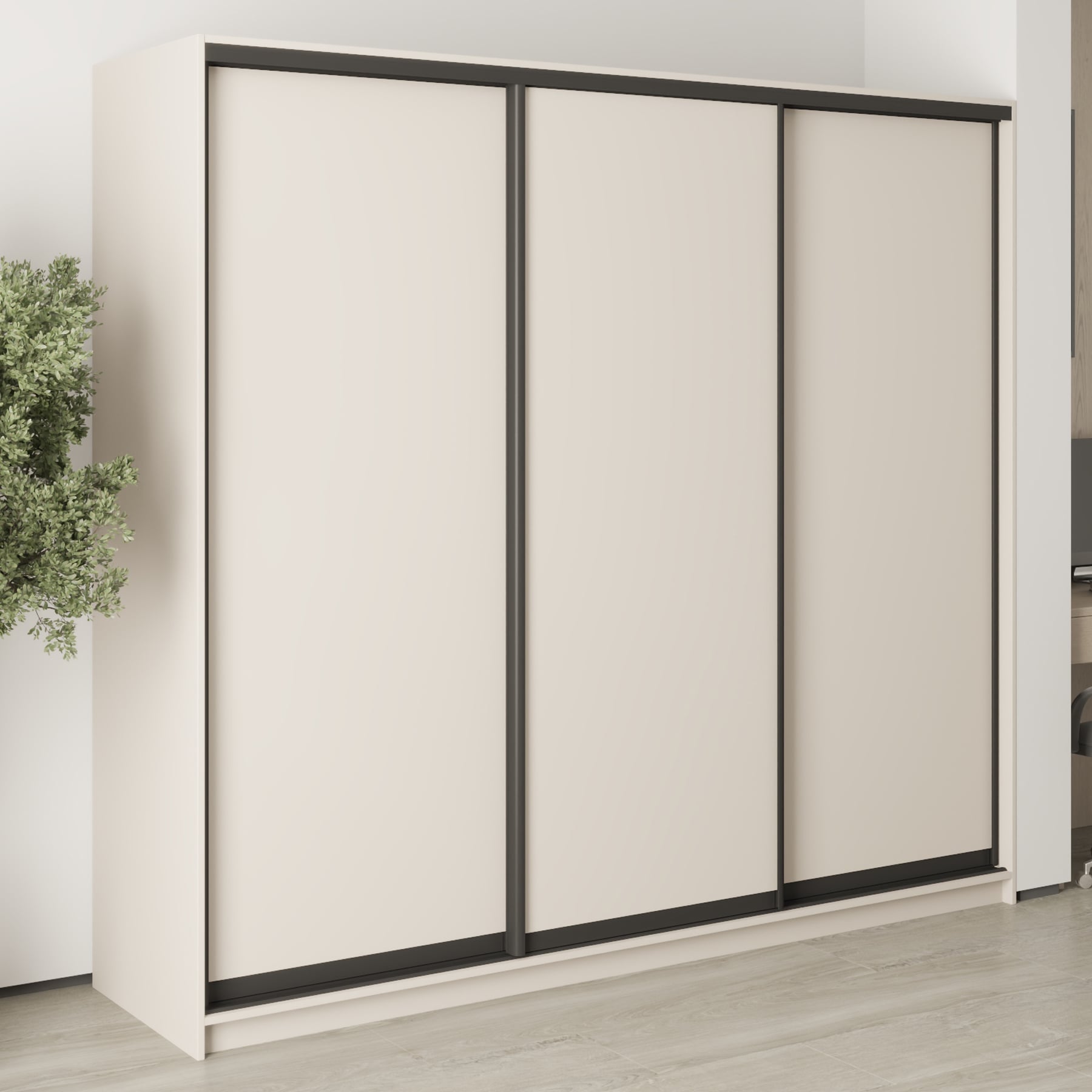 Шкаф-купе трехдверный Mebel Star Комбо BG MBS-8933 230х45х210 см Кашемир (1008922)