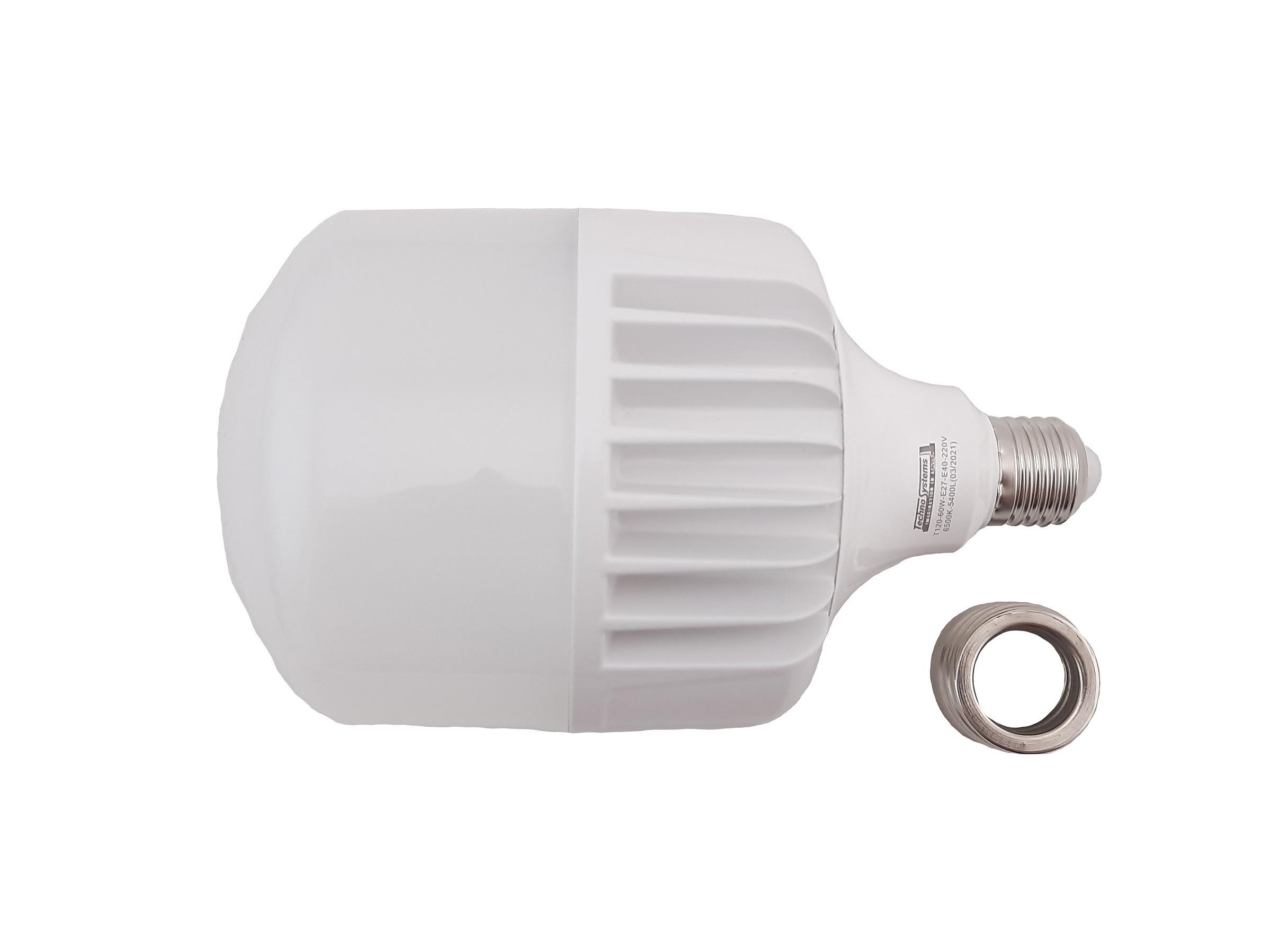 Лампа світлодіодна TechnoSystems LED Bulb T120 60Вт E27/E40 6500К 5400Лм ICCD TNSy5000511 - фото 5