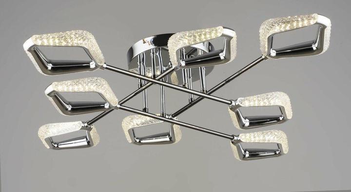 LED-люстра потолочная Sirius с фигурными плафонами 3000/6500K IP20 B YH1306/8 CH+BK 48W Хром (28686261)