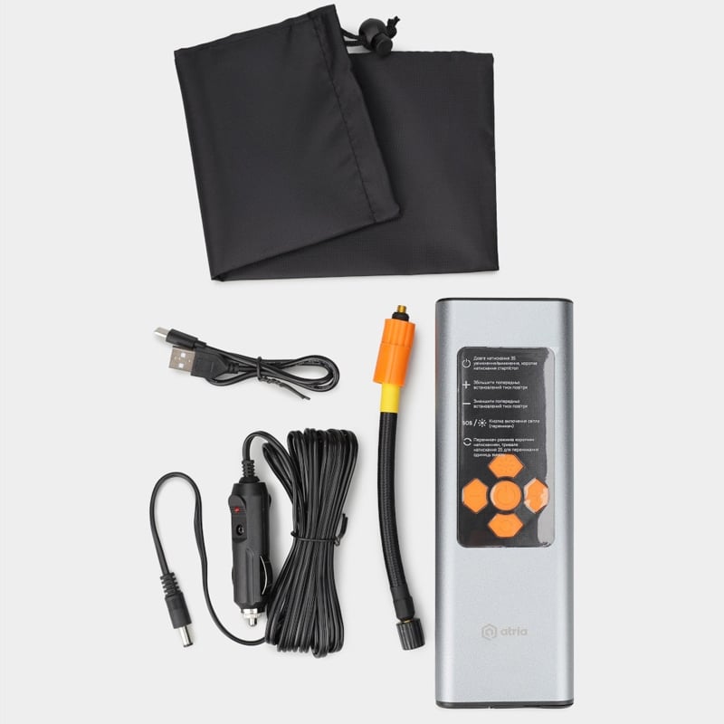 Автокомпресор ATRIA MS22C-003 портативний 60W 16 л/хв 6000 мАг (28690282) - фото 7 Автокомпресор ATRIA MS22C-003 портативний 60W 16 л/хв 6000 мАг (28690282) - фото 7