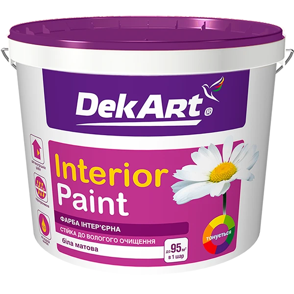 Краска интерьерная DekArt Interior Paint база А 12,6 кг Белый (2792906762)