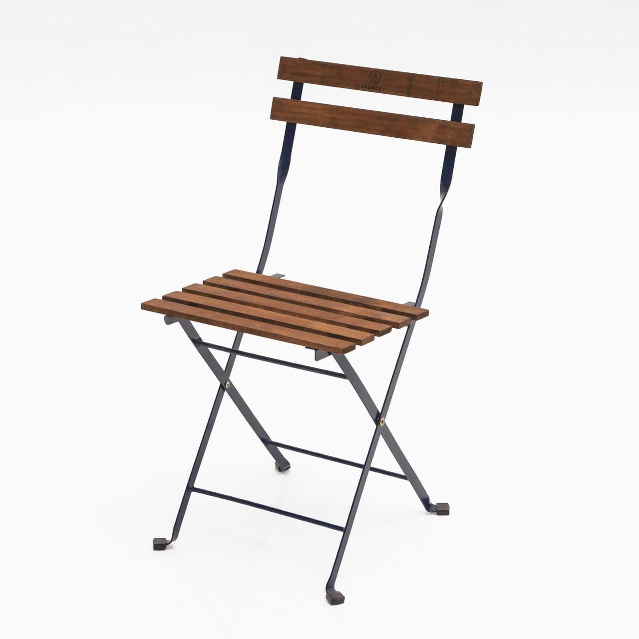 Стілець розкладний Belmery 79×39 см Чорний/Горіх (32903153)