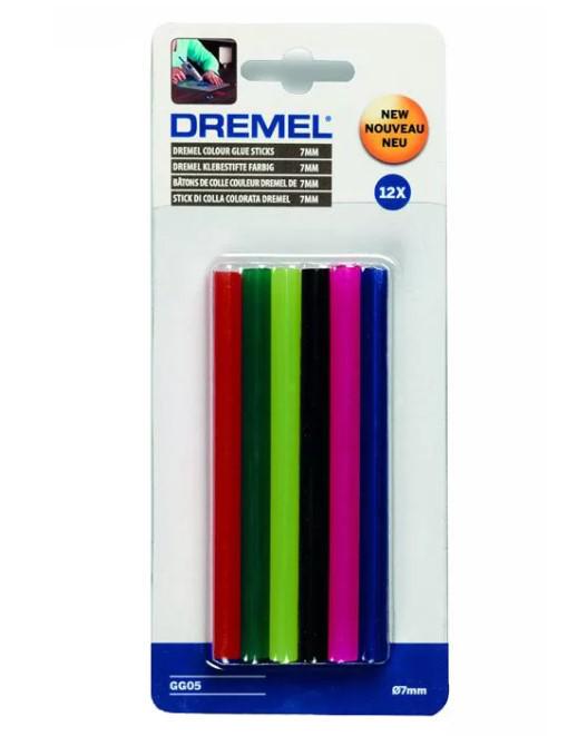 Клеевые стержни Dremel 2615GG05JA 7х100 мм 12 шт. цветные низкотемпературные (23361) - фото 2