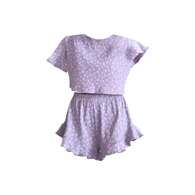 Пижама-комплект женская Lesko SM24302Y88DHX футболка и шорты XL Purple (28525478)