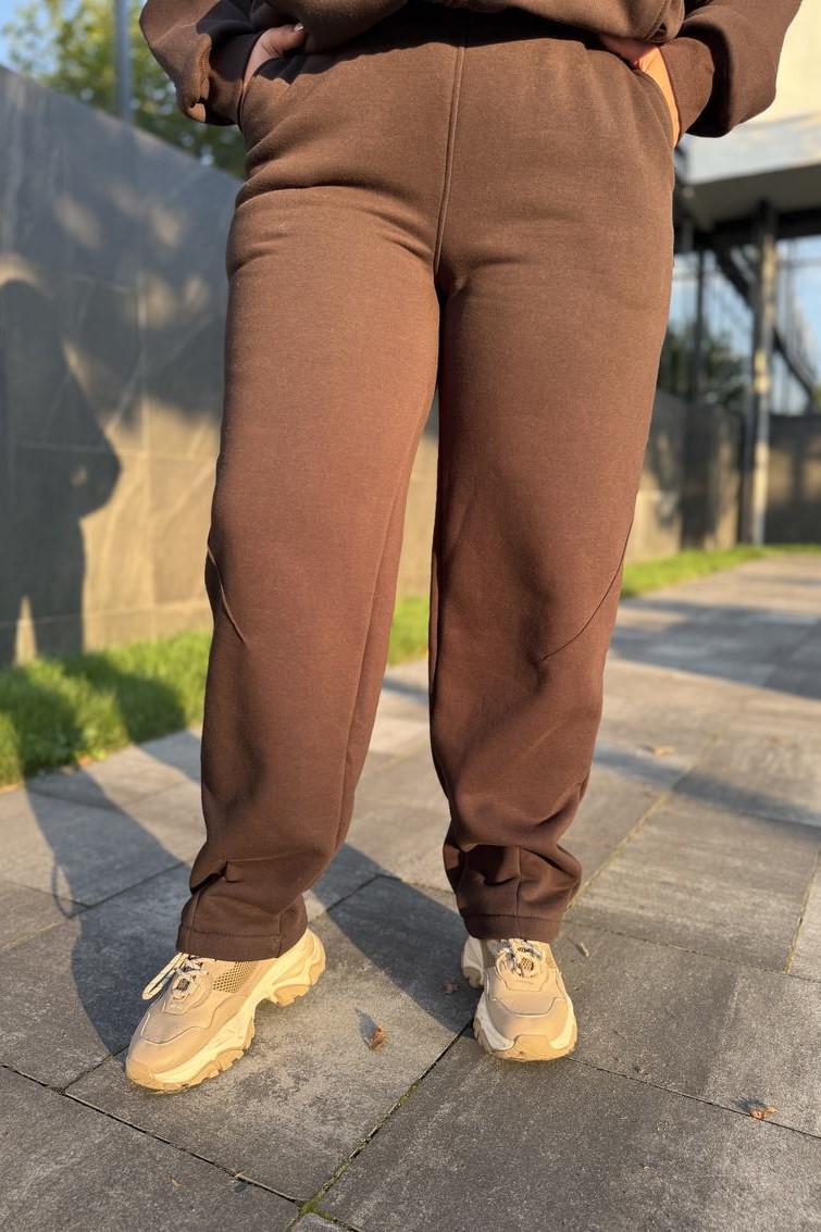 Брюки женские с начесом L Коричневый (М203.4) - фото 2 Брюки женские с начесом L Коричневый (М203.4) - фото 2