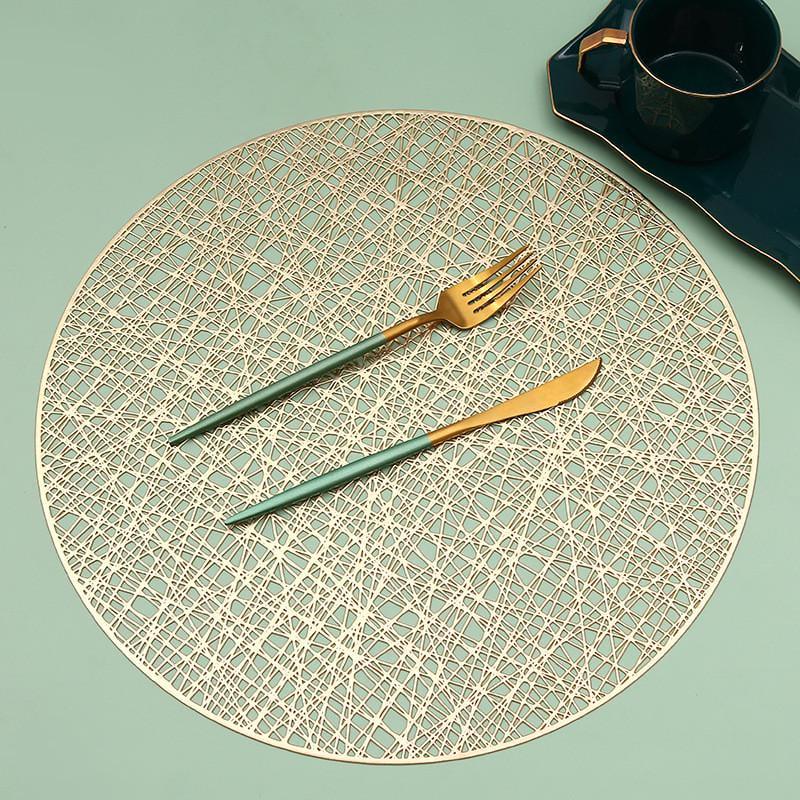 Салфетка сервировочная круглая 38 см Золотистый (7885) Салфетка сервировочная круглая 38 см Золотистый (7885)