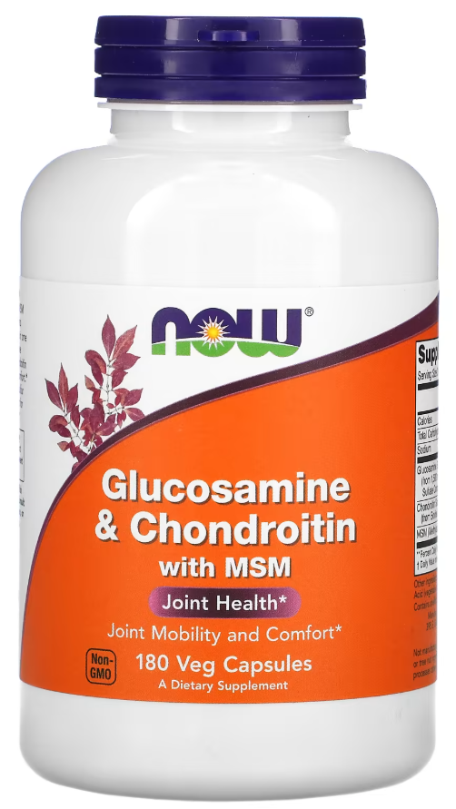 Комплекс Глюкозамин хондроитин и МСМ Now Foods Glucosamine Chondroitin MSM 180 вегетарианских капсул