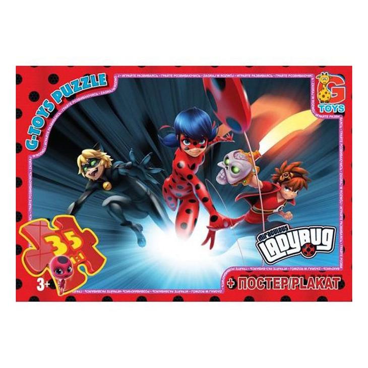 Пазлы детские картонные G-Toys Леди Баг 35 эл. (IP-177-P-680)