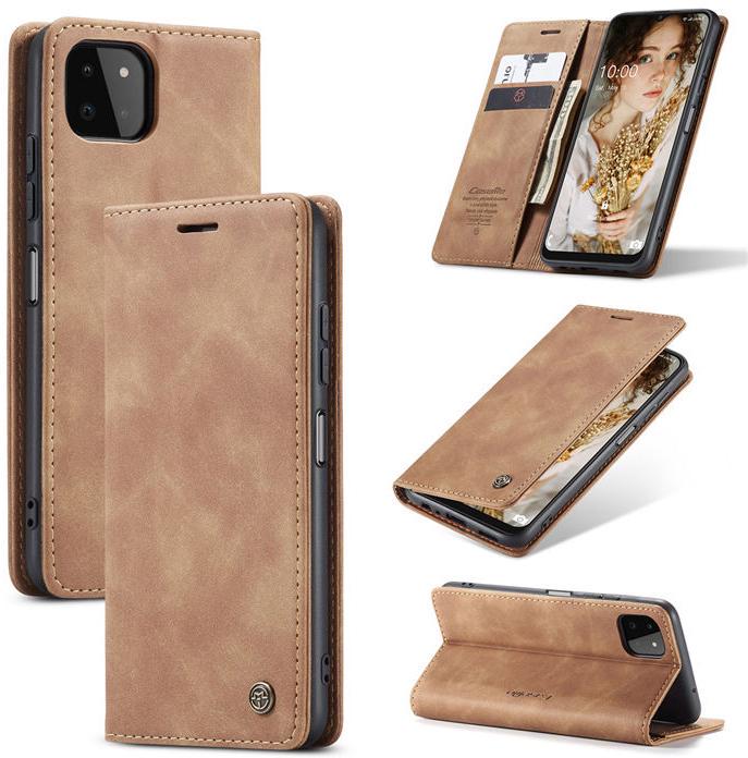 Чехол книжка с магнитом Samsung Galaxy A22 5G A226 CaseMe Brown (29267-30)