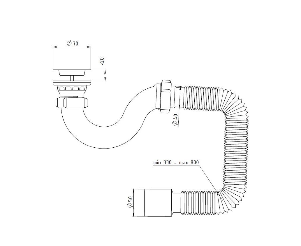 Сифон для душевой кабины SantehPlast RS-D-01 - фото 3