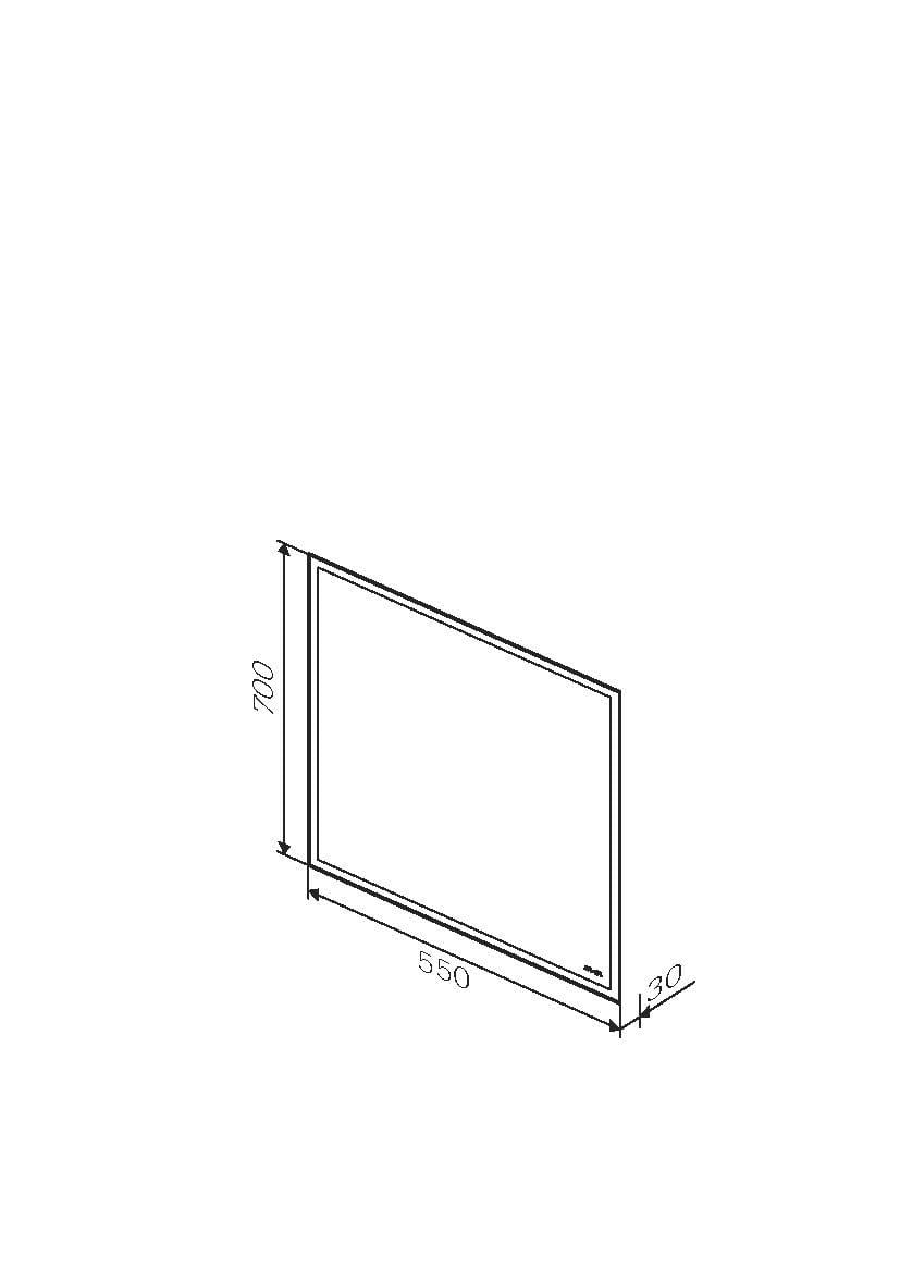 Дзеркало AM.PM GEM M91AMOX0551WG38 із LED підсвіткою 70x55 см (130409) - фото 2