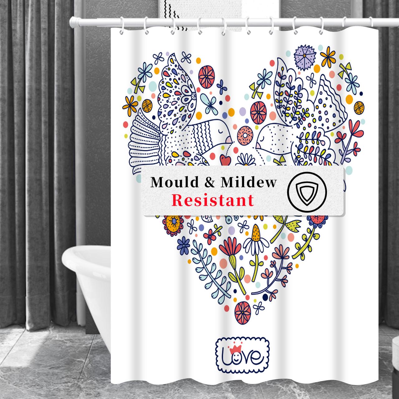 Шторка для ванної кімнати Bathlux водонепроникна з кільцями 180x180 см (1864371730) - фото 2 Шторка для ванної кімнати Bathlux водонепроникна з кільцями 180x180 см (1864371730) - фото 2