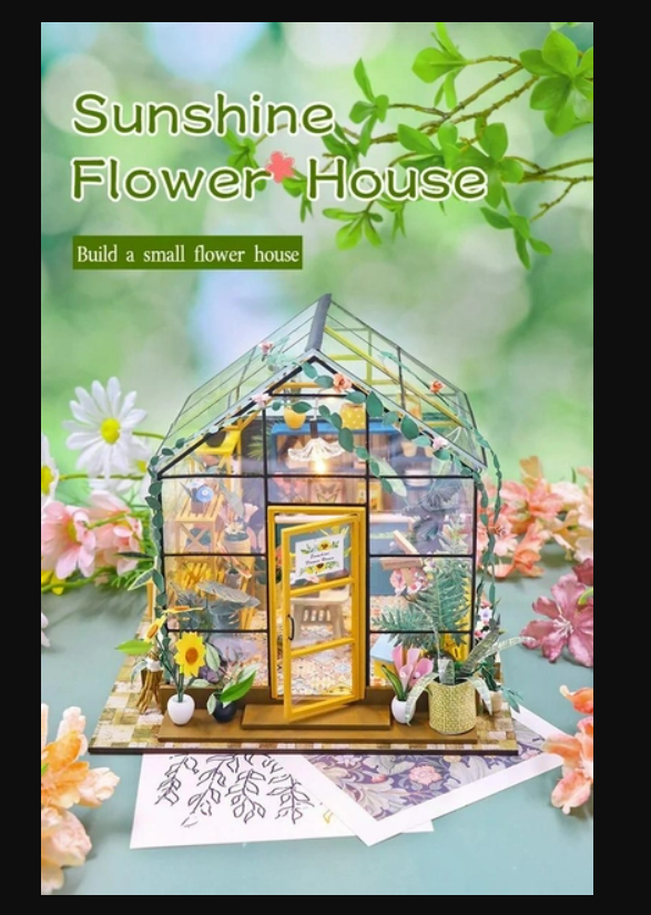 Румбокс CuteBee DIY DollHouse Панорамная оранжерея 3D (M42) - фото 4 Румбокс CuteBee DIY DollHouse Панорамная оранжерея 3D (M42) - фото 4