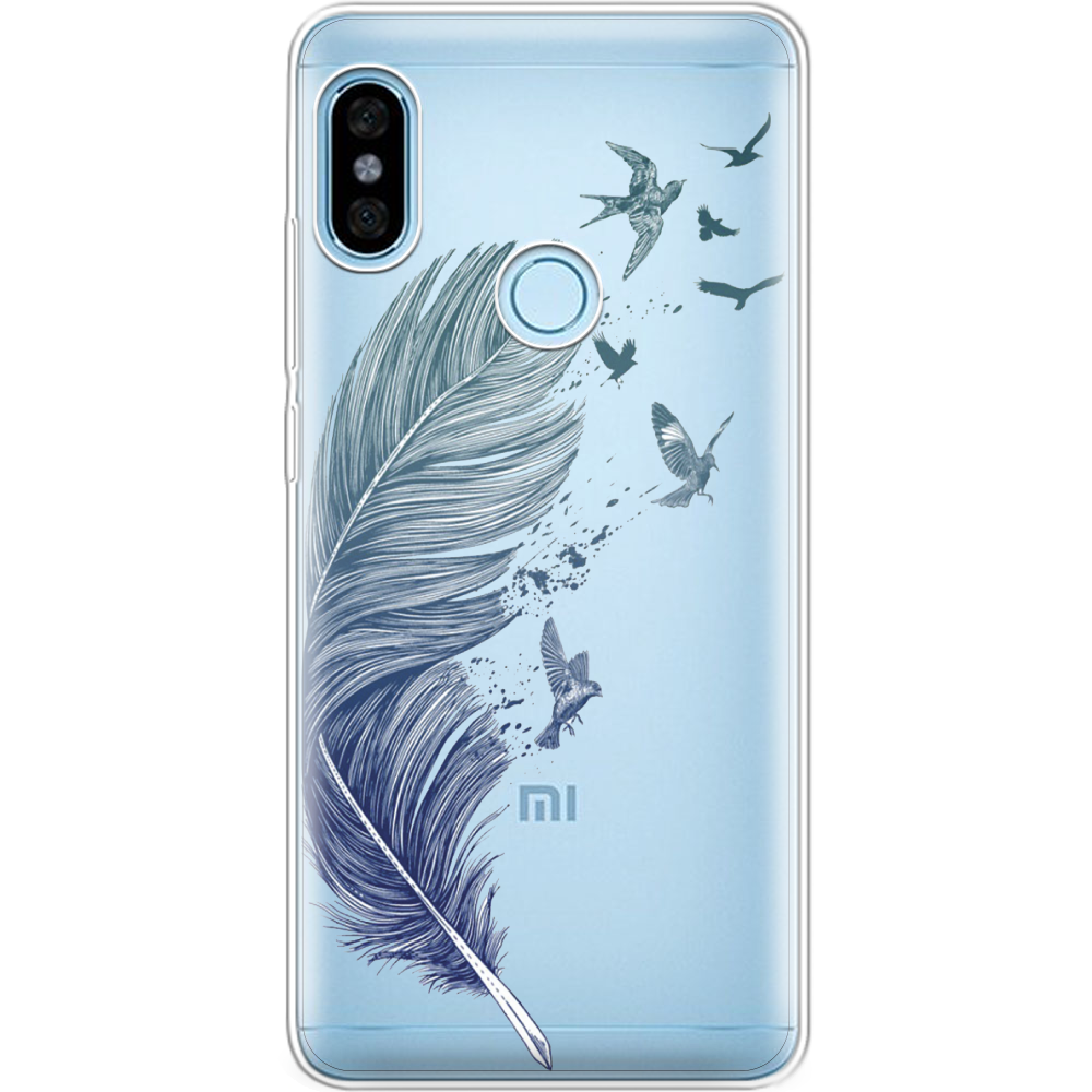 Чехол BoxFace Xiaomi Redmi Note 5 / Note 5 Pro Feather Прозрачный силикон (32971-cc38-32971)