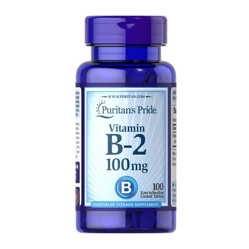 Витамин Рибофлавин Puritan's Pride Vitamin B-2 100 мг 100 капс. (10531-01)