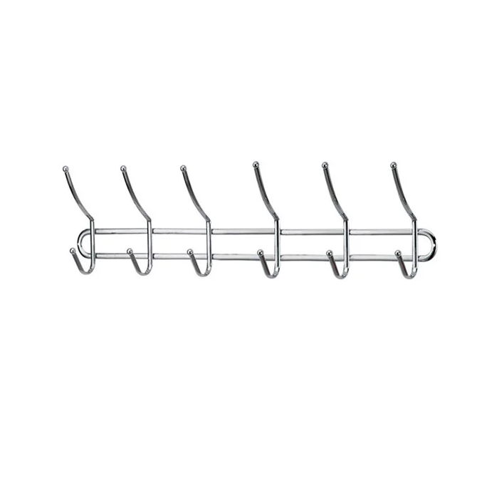 Вешалка настенная хромированная Stenson на 6 крючков (MMS-MH-0207)