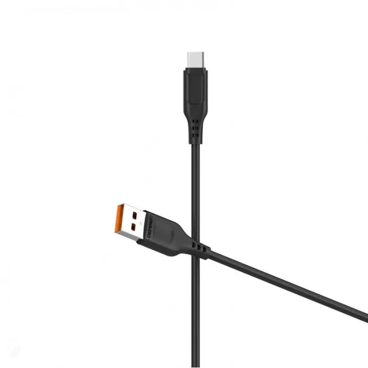 Кабель для зарядки и передачи данных Denmen D42V USB to Micro USB 1 м Черный