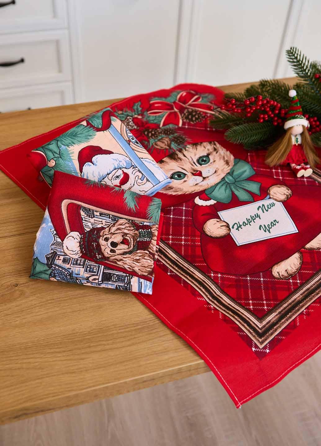 Набір кухонних рушників Різдво 60х47 см 3 шт. - фото 2