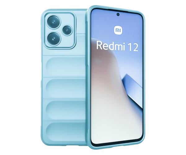 Чехол - накладка Ricco Phantom Shield для Xiaomi Redmi 12 5G / Poco M6 Pro 5G с защитой при падении Голубой