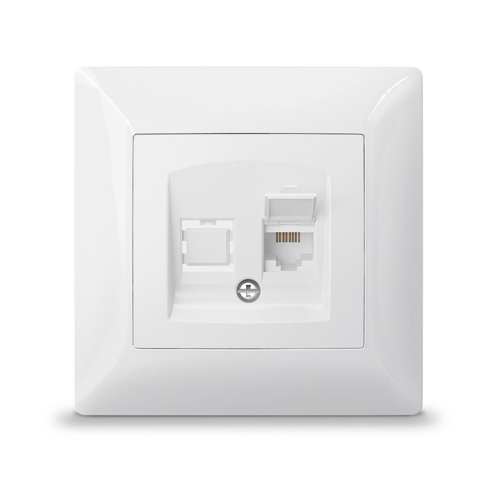 TITANUM STANDARD Розетка PC одинарна компьютерна біла ТF-ST-SK1PC-W TITANUM STANDARD Розетка PC одинарна компьютерна біла ТF-ST-SK1PC-W