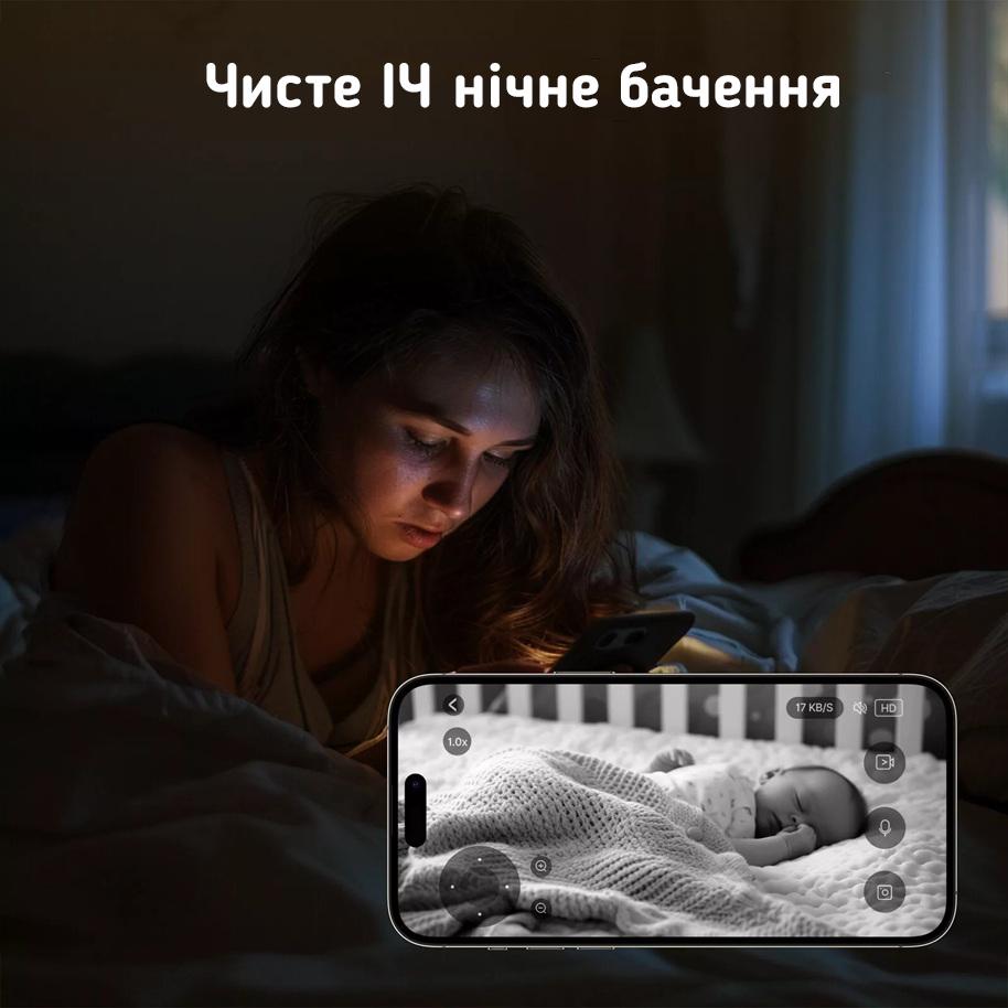 Камера видеонаблюдения поворотная PTZ WiFi IP MOES P52 4MP 360° видеоняня (WCM-P52) - фото 7 Камера видеонаблюдения поворотная PTZ WiFi IP MOES P52 4MP 360° видеоняня (WCM-P52) - фото 7