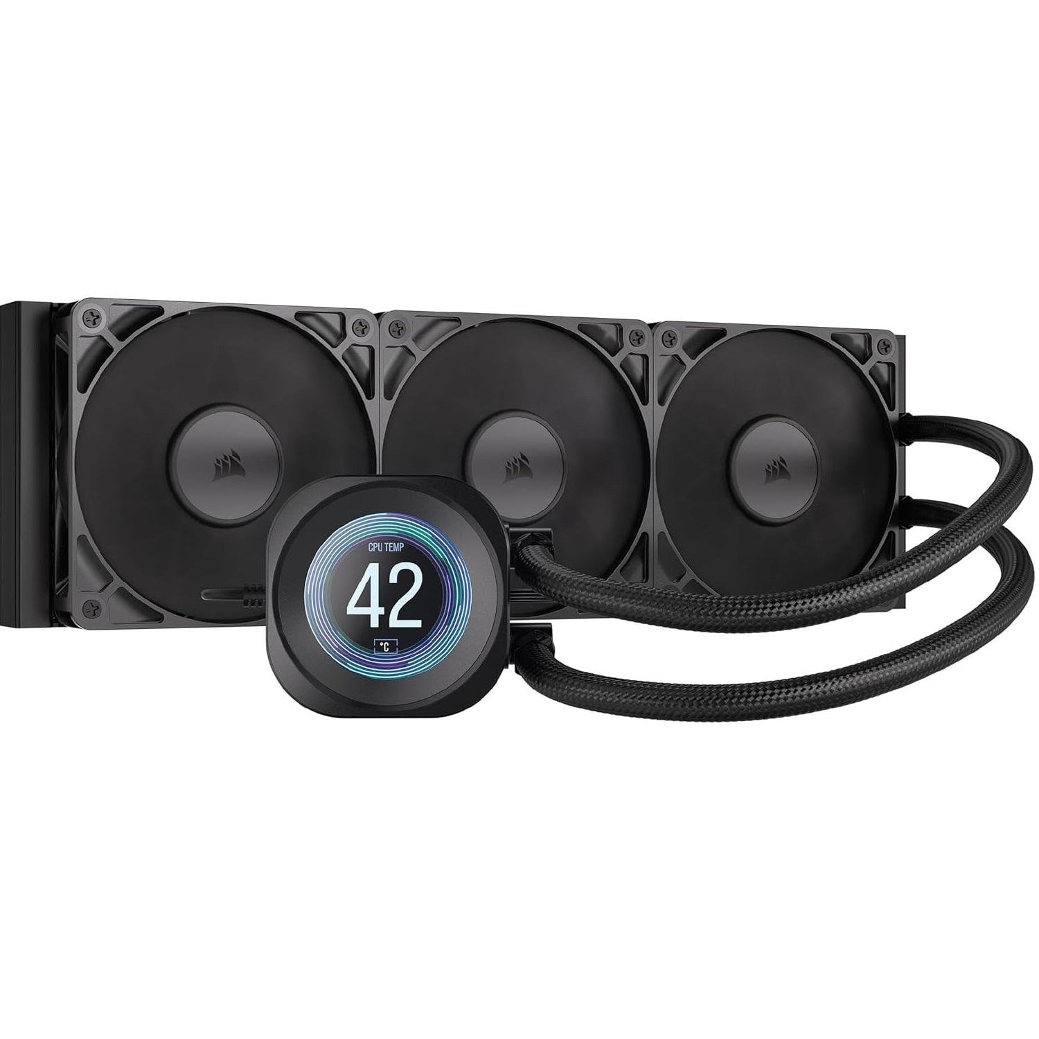 Система водяного охолодження із вентиляторами 120 мм Corsair Nautilus 360 RS LCD Black (CW-9061033-WW)