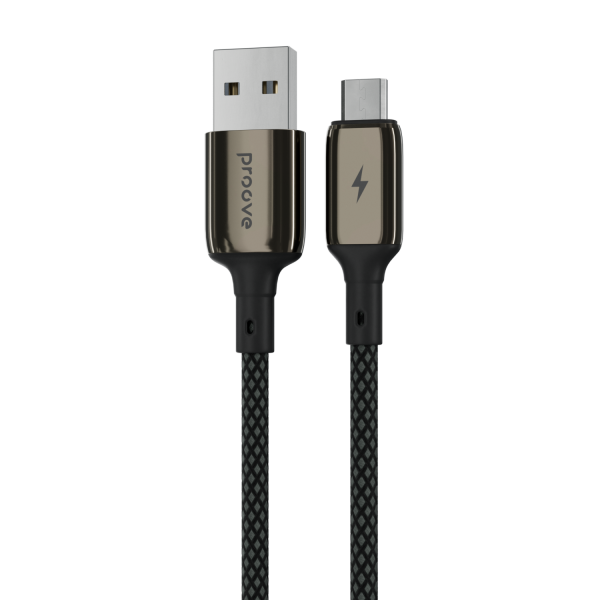 Кабель Proove Dense Metal Micro USB 2.4A 1m Black