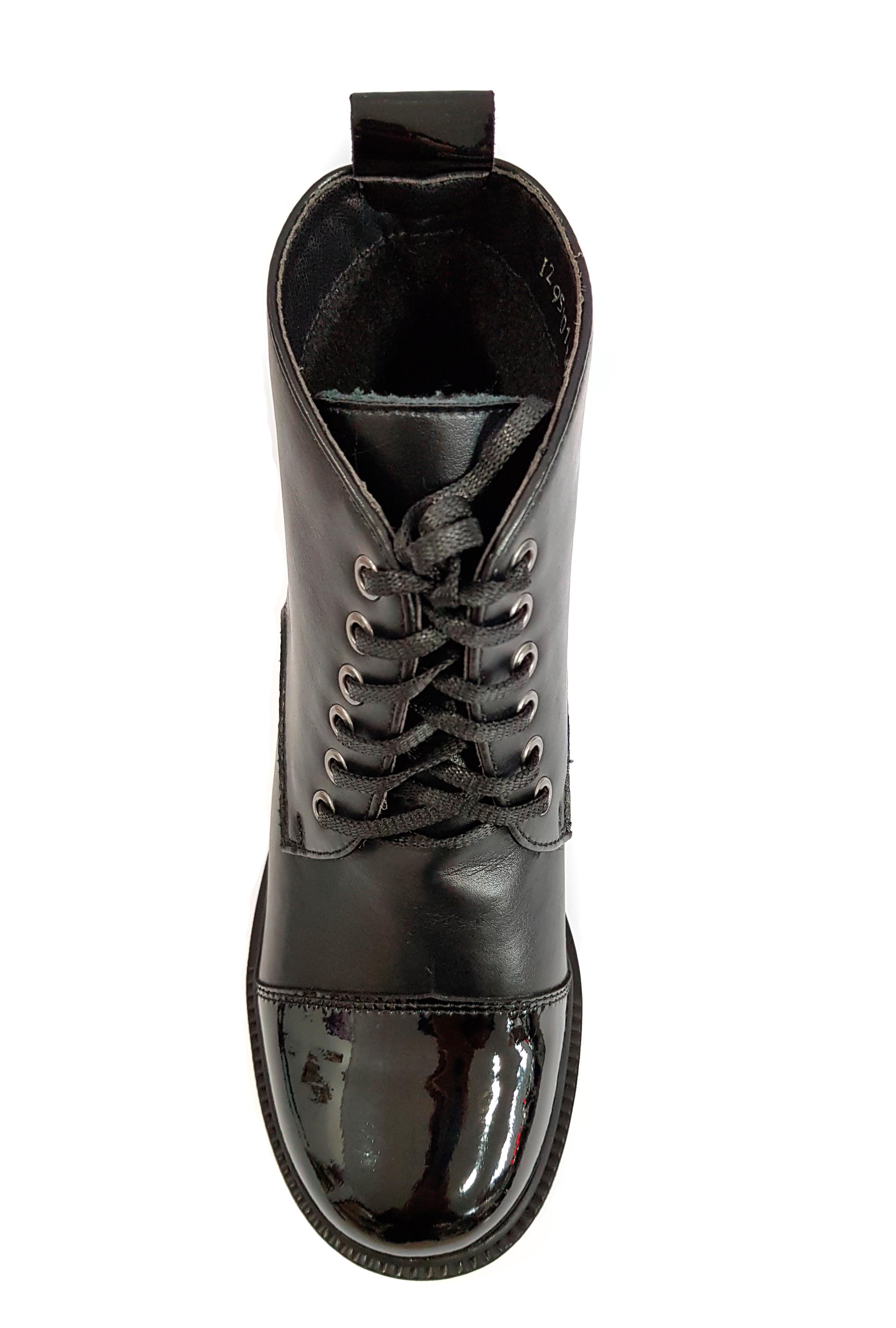 Ботинки женские In-Trend 9510-1 BLL из лакированной эко кожи р. 41 Черный (1412-41) - фото 6 Ботинки женские In-Trend 9510-1 BLL из лакированной эко кожи р. 41 Черный (1412-41) - фото 6