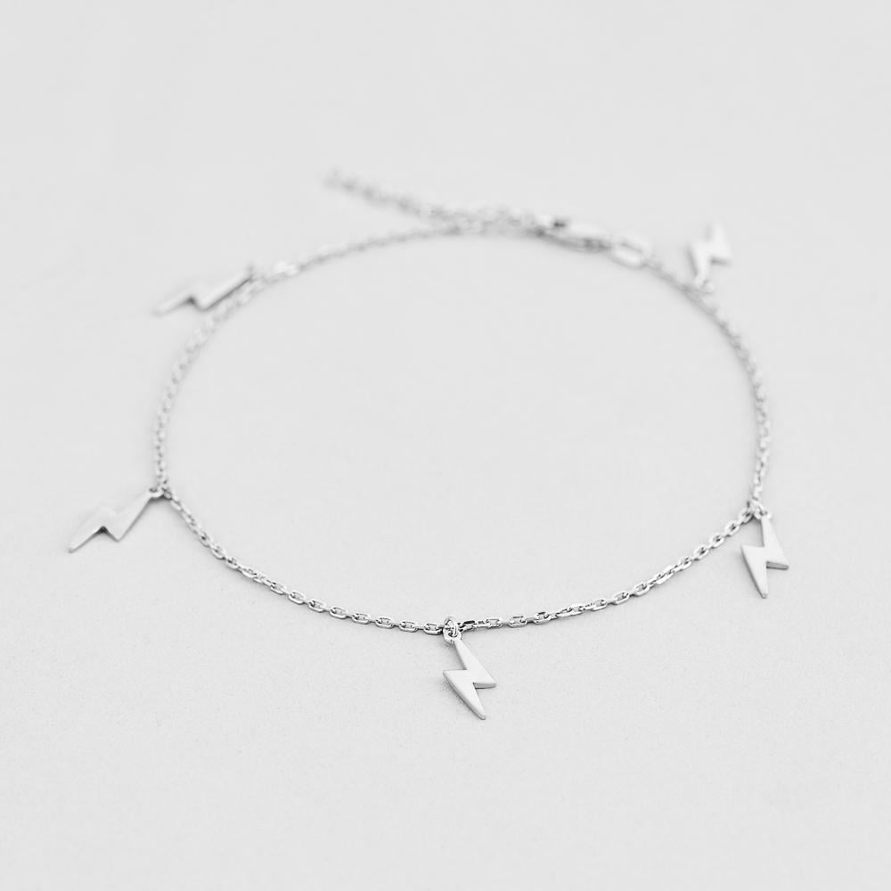 Браслет серебряный на ногу Minimal Непредсказуемость (ВС-4706р)