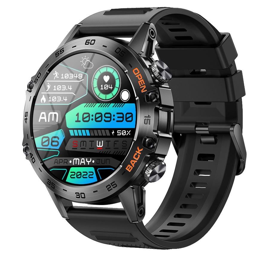 Смарт-годинник Smart Delta K52 Black Rubber з металевим ремінцем (1640)