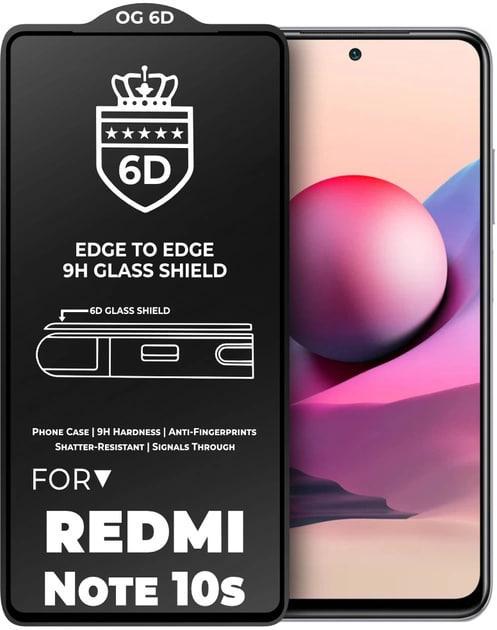 Защитное стекло 6D для Redmi Note 10s противоударное