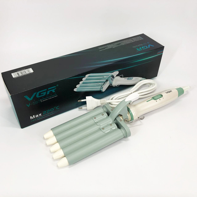 Плойка п'ять хвиль VGR V-597 з керамічним покриттям (801533) - фото 4 Плойка п'ять хвиль VGR V-597 з керамічним покриттям (801533) - фото 4