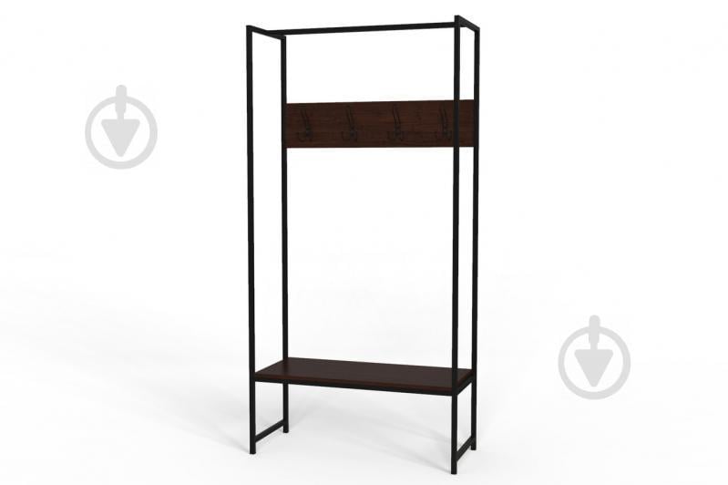 Вешалка напольная Ferrum-decor Трелис 12 180x90x38 см Венге / Черный (XK00276)