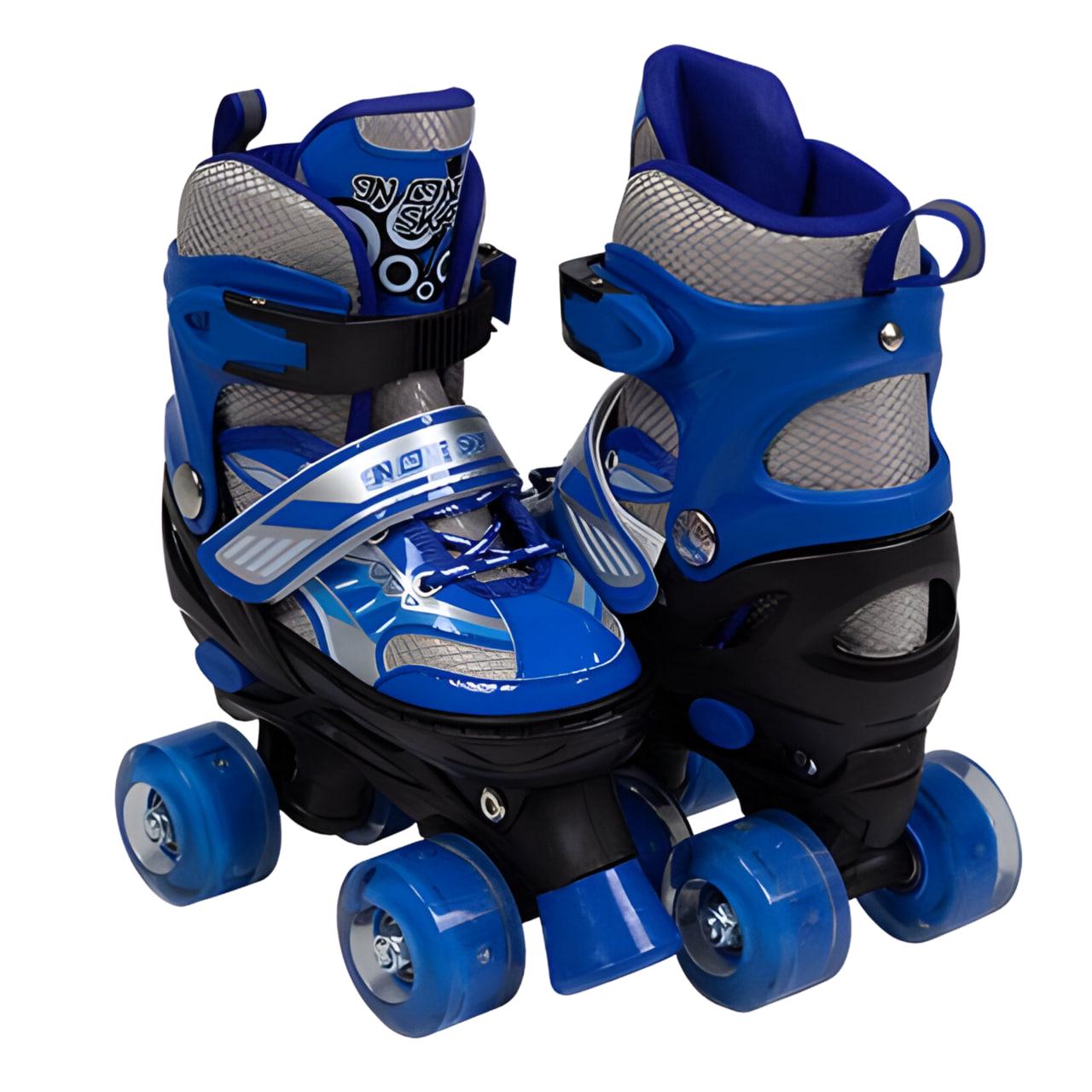 Ролики квады с подсветкой р. 34-38 Синий (RS-0039 M) - фото 1