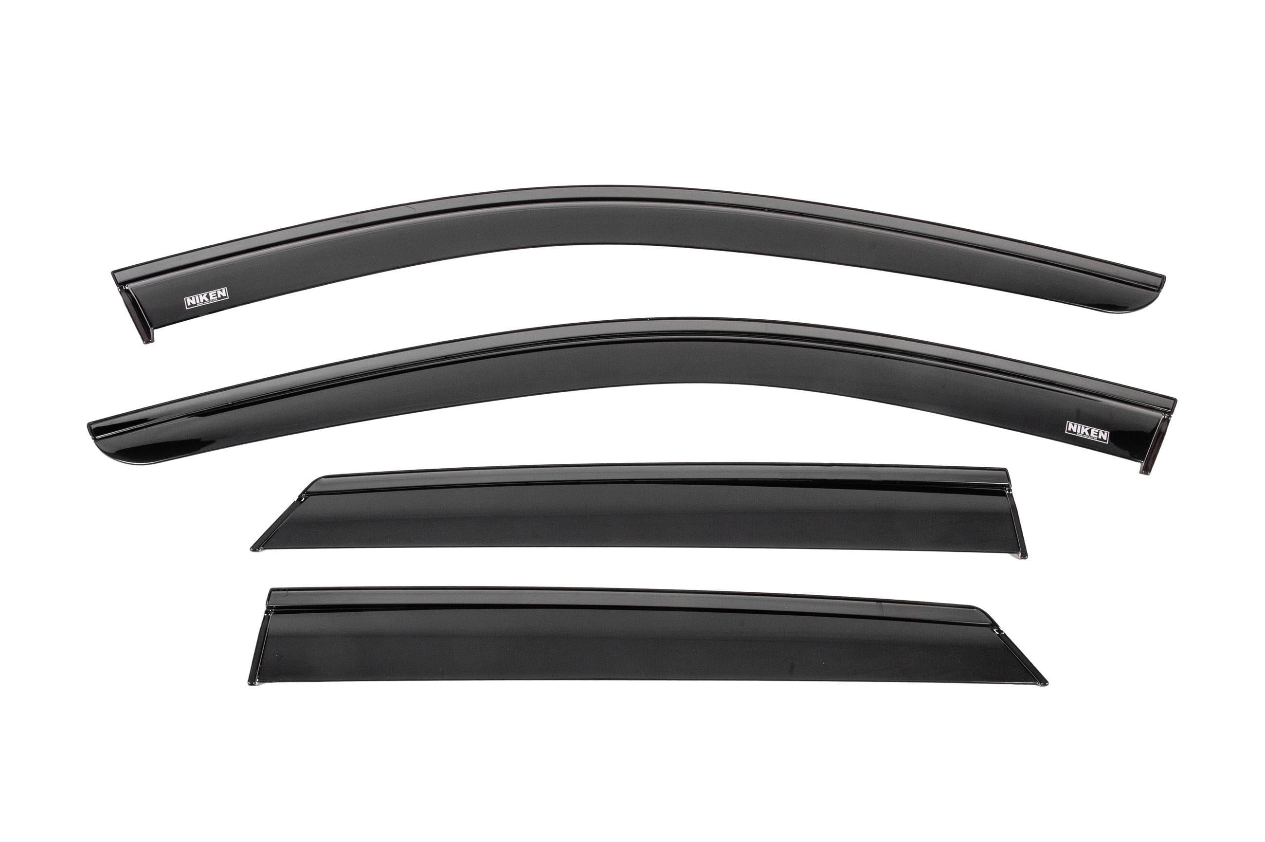 Ветровики с черным молдингом Niken Luxury для Mercedes ML W164 2005-2011 гг. поликарбонат 4 шт. Черный (190259)