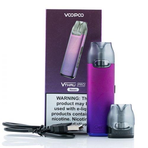 Под-система солевая электронная сигарета Voopoo V.THRU Pro 25W Pod 900 mAh 3 мл Kit Neon (sn1382) - фото 2