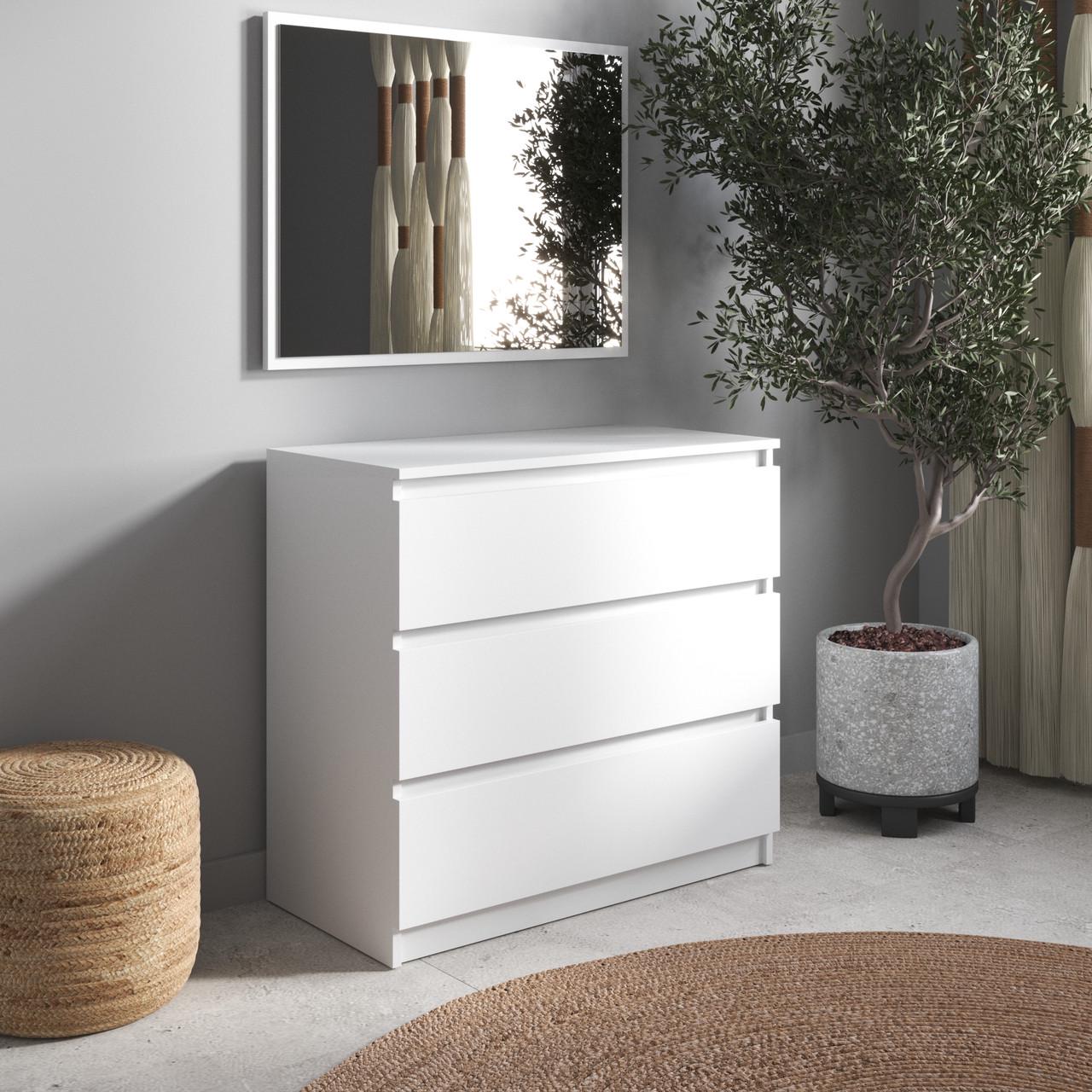 Комод з шухлядами Вайс R-3 80х40х75 см Білий (30300426) - фото 1 Комод з шухлядами Вайс R-3 80х40х75 см Білий (30300426) - фото 1