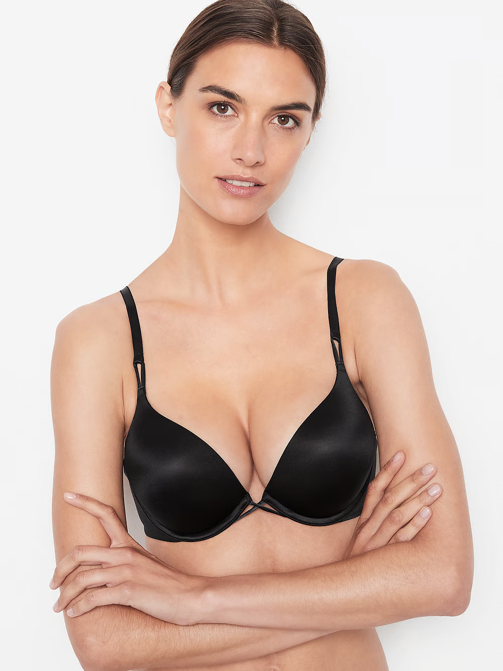 Бюстгальтер з пуш ап Victoria's Secret Bombshell Smooth Add-2-Cups Push-Up Bra 75B Чорний (21758028)