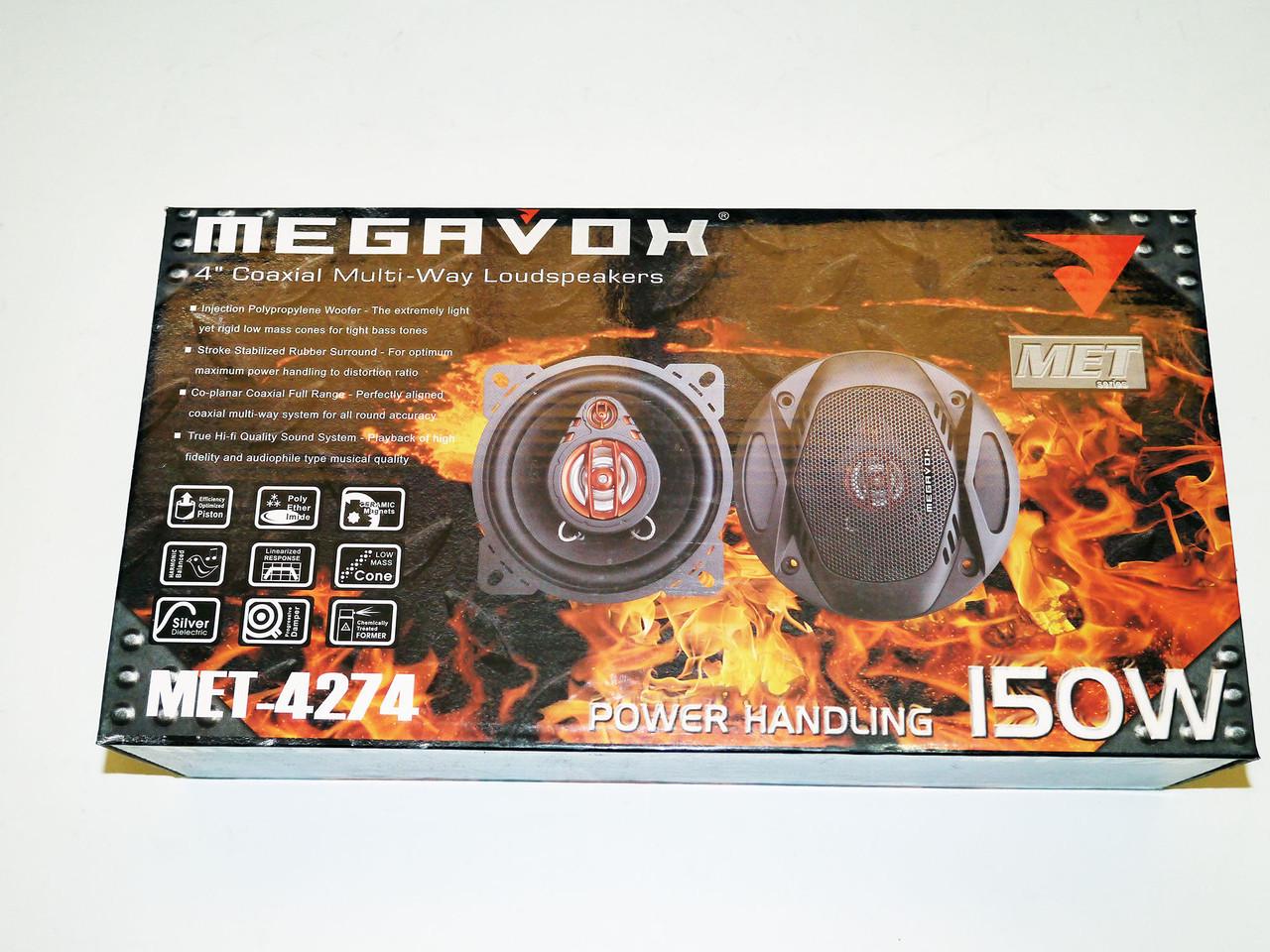 Автомобильная акустика MEGAVOX MET-4274 10 см 150W Черный (14102983) - фото 7