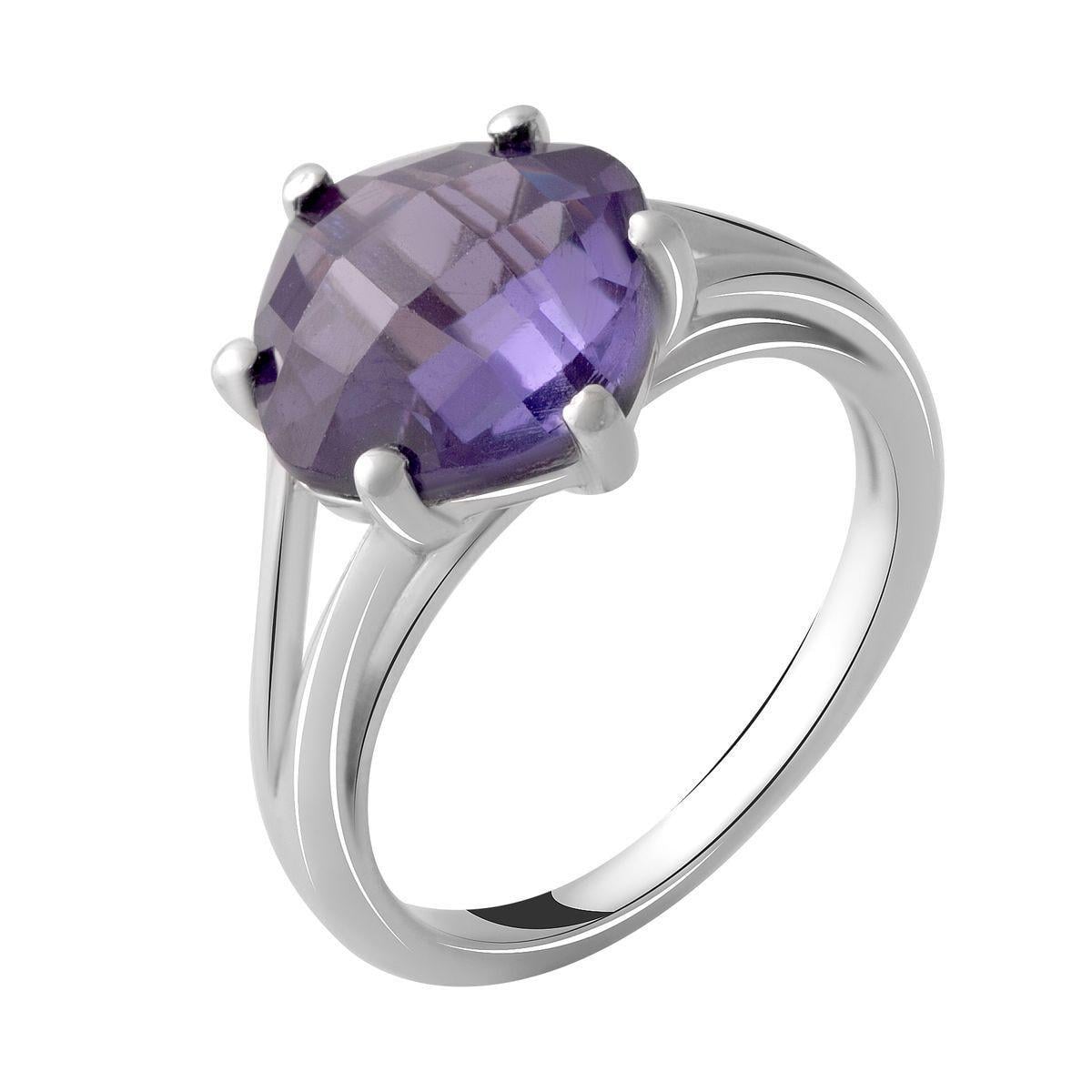 Кольцо серебряное с александритом в форме овала р. 17