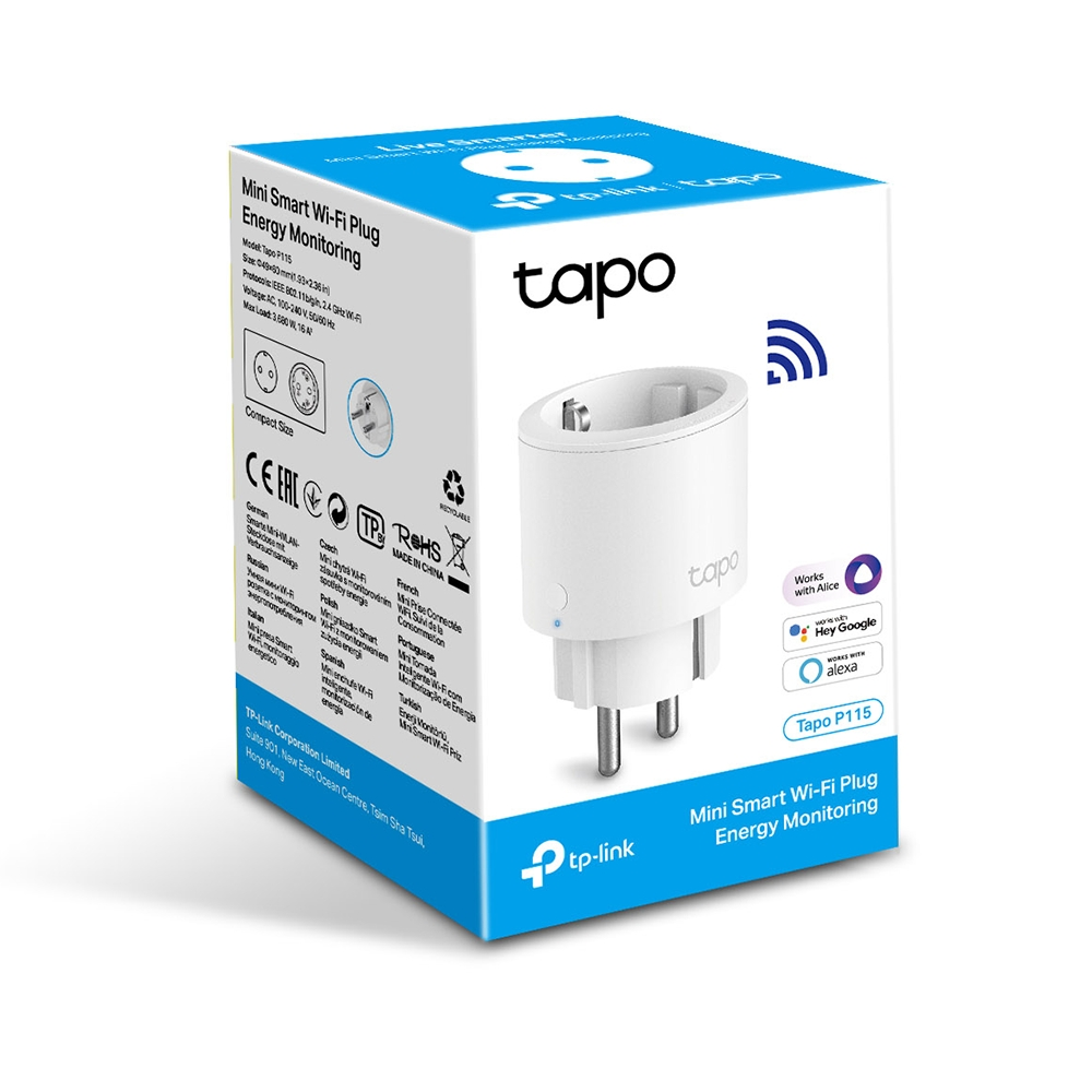Розетка разумная мини TP-Link Tapo P115 1-pack Wi-Fi настенная Белый (580264) - фото 3 Розетка разумная мини TP-Link Tapo P115 1-pack Wi-Fi настенная Белый (580264) - фото 3