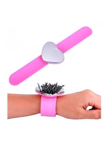 Браслет магнитный парикмахерский для шпилек/невидимок ДенІС professional сердце Фиолетовый (1453071754) Браслет магнитный парикмахерский для шпилек/невидимок ДенІС professional сердце Фиолетовый (1453071754)