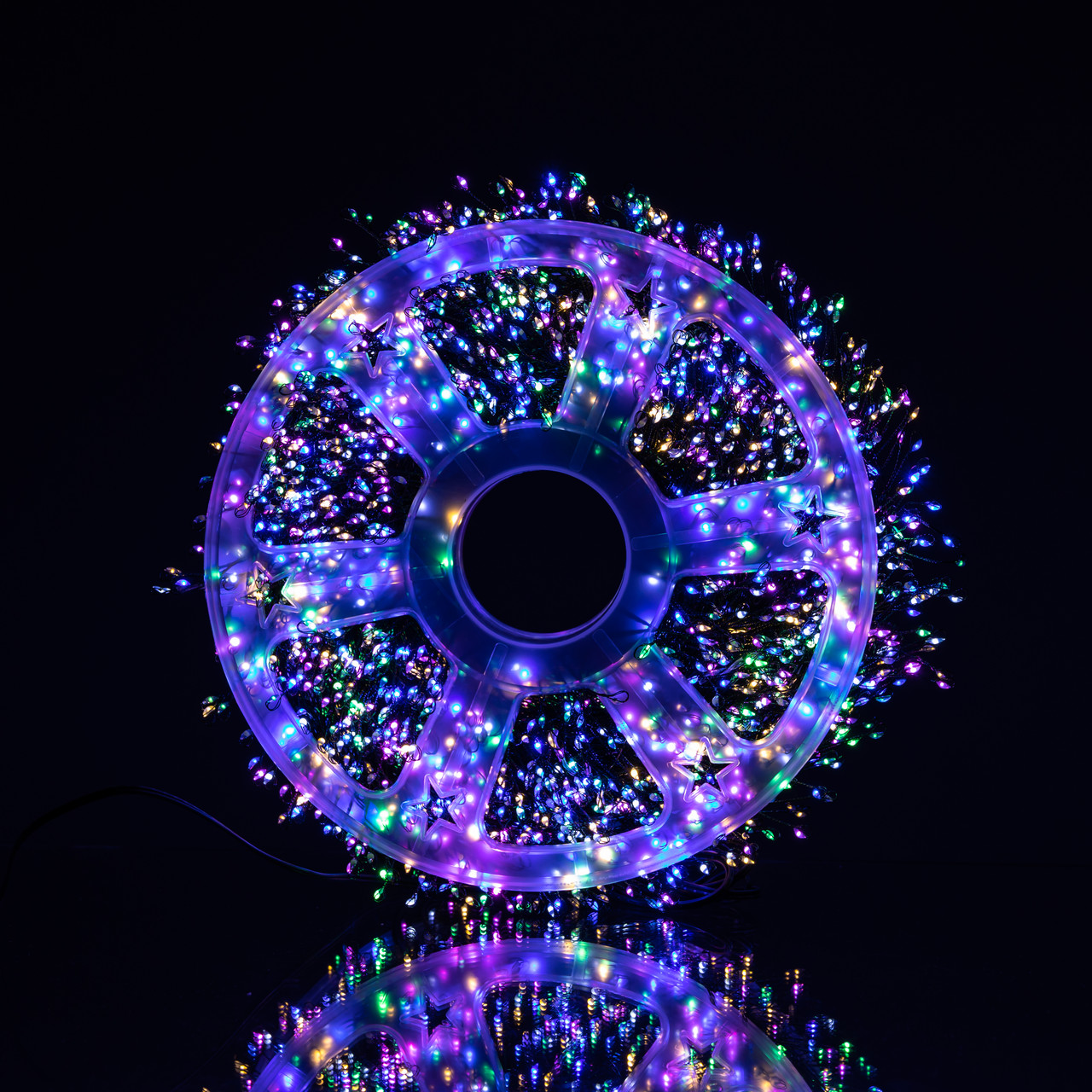 Мережева гірлянда-нитка кімнатна роса хвойна лапа 50 м 1500 LED світлодіодів Зелений/Мультиколір (D1500L50MGML) - фото 8 Мережева гірлянда-нитка кімнатна роса хвойна лапа 50 м 1500 LED світлодіодів Зелений/Мультиколір (D1500L50MGML) - фото 8