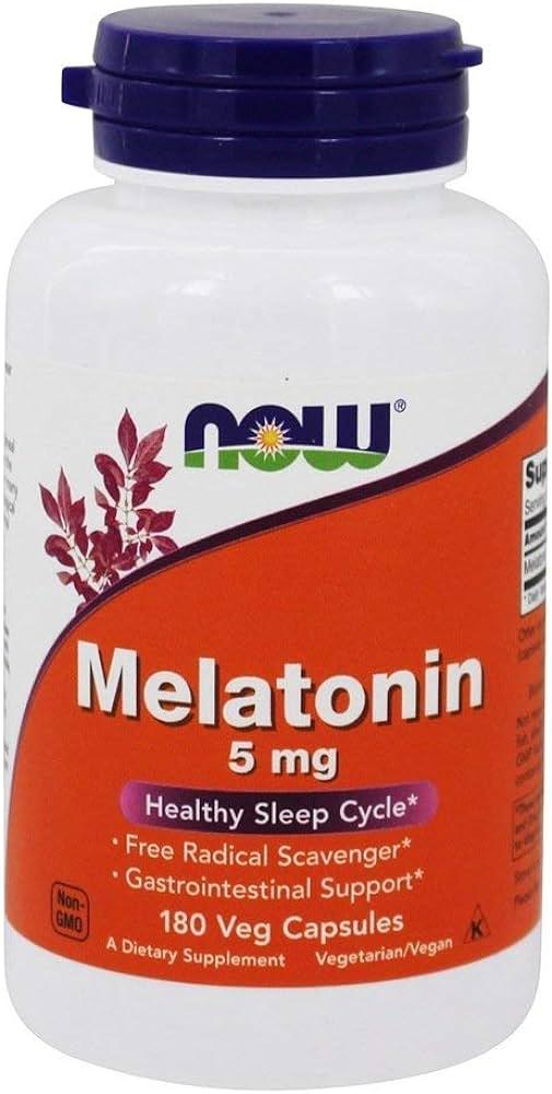 Мелатонін Now Melatonin 5 mg 180 capsules - фото 1