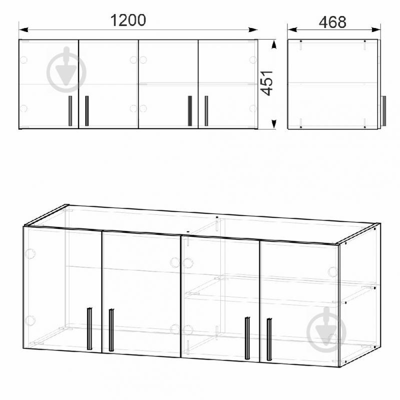 Антресоль KOMPANIT А3 Дуб - фото 2 Антресоль KOMPANIT А3 Дуб - фото 2