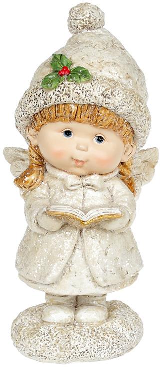 Статуэтка декоративная Ангелочек с Книжкой 8х7,7х16,3 см полистоун (BD-887-335)