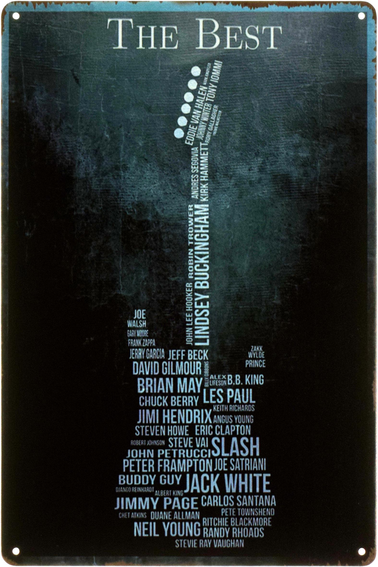 Металлическая табличка Лучшая Гитара/The Best Guitar 20x30 см