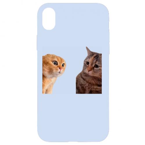 Чехол для iPhone XR Коты разговаривают Мем (16426449-14-197215)