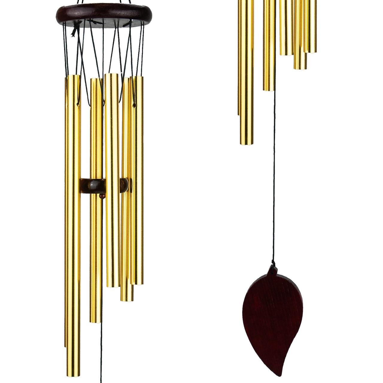 Музика вітру 6 металевих золотистих трубочок 60х8,5 см (С6277) - фото 2 Музика вітру 6 металевих золотистих трубочок 60х8,5 см (С6277) - фото 2